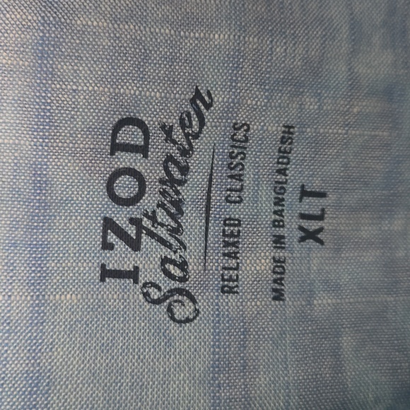 IZOD Men's Blue Pineapple Print Shirt - Picture 4 of 9